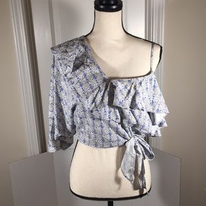 Anthropologie Imelda Pineapple Crop Top